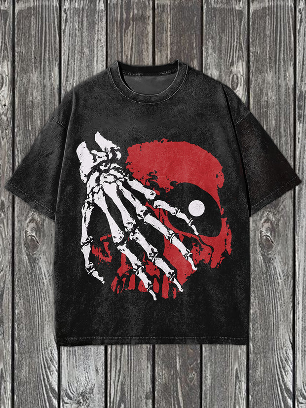 Retro Graffiti Art Print Casual Short Sleeve T-Shirt