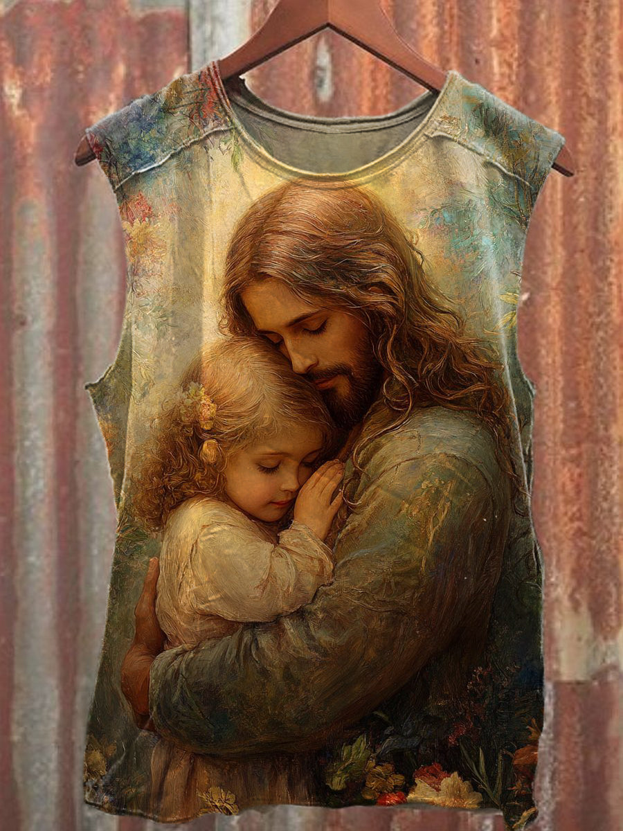 Men's Casual Religion Printed Tank Top