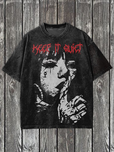 Retro Graffiti Art Print Casual Short Sleeve T-Shirt