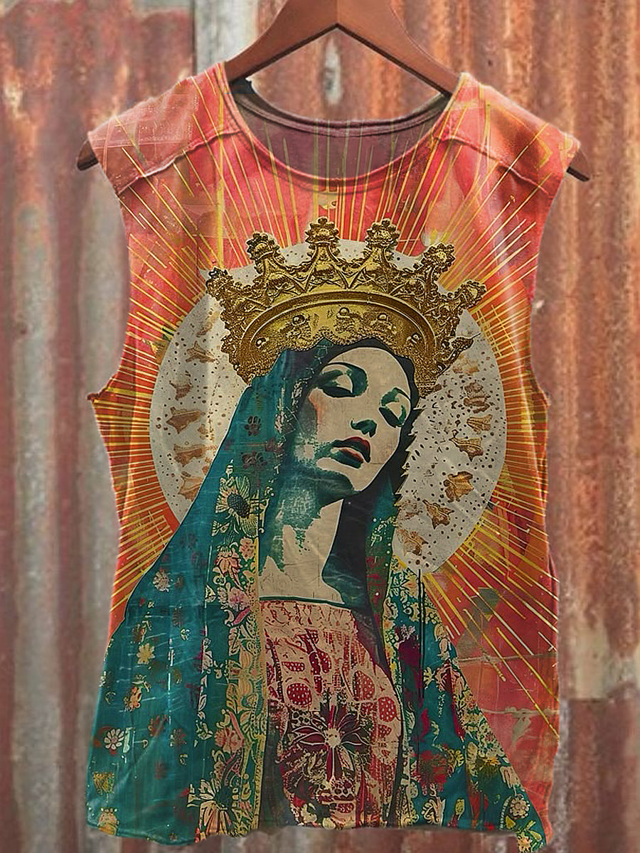 Men's Casual Religion Printed Tank Top
