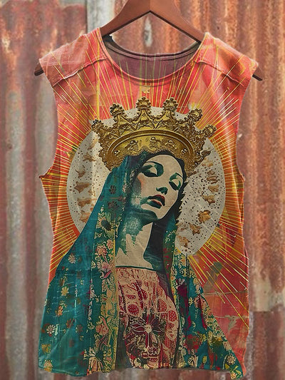 Men's Casual Religion Printed Tank Top