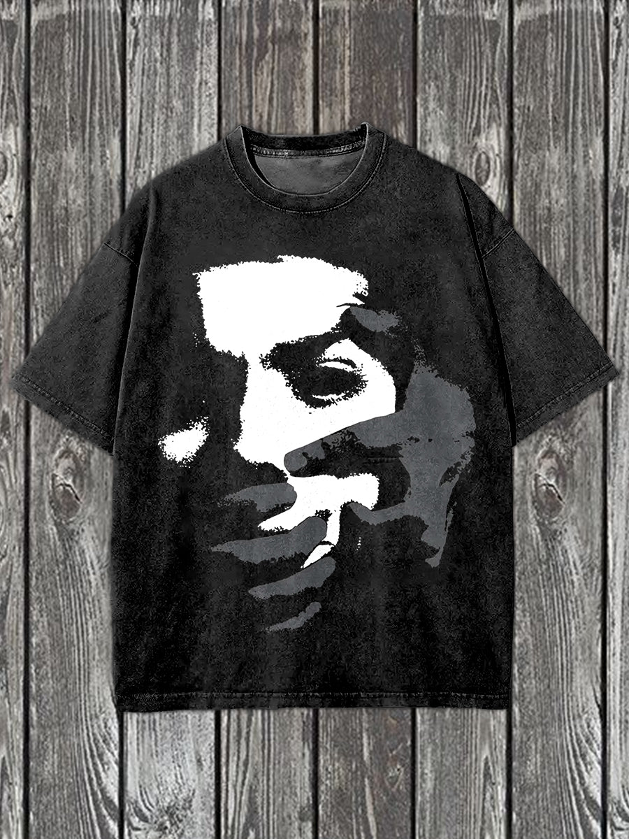 Retro Graffiti Art Print Casual Short Sleeve T-Shirt