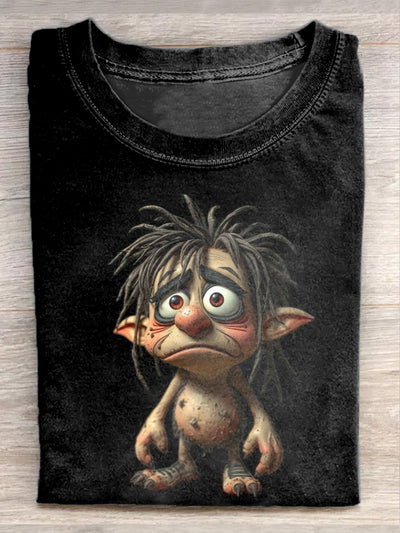 Funny Monster Art Print Casual Short Sleeve T-Shirt