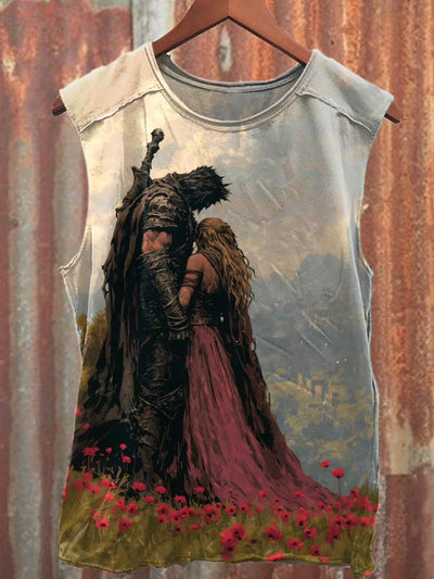 Men's Casual Knight Printed Tank Top