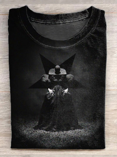 Fashion Retro Fantasy Monster Art Print Casual T-shirt