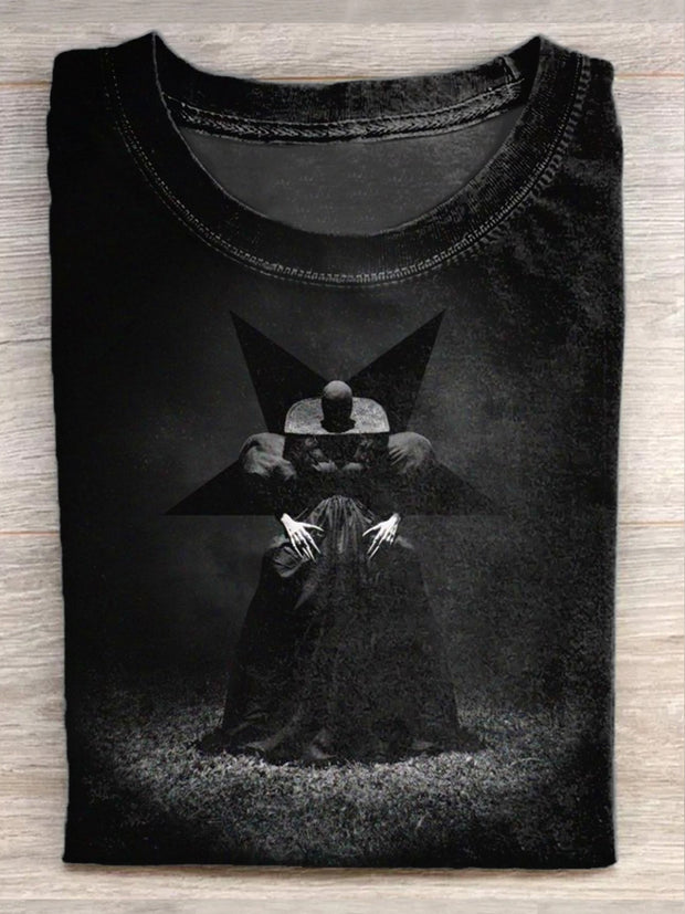 Fashion Retro Fantasy Monster Art Print Casual T-shirt