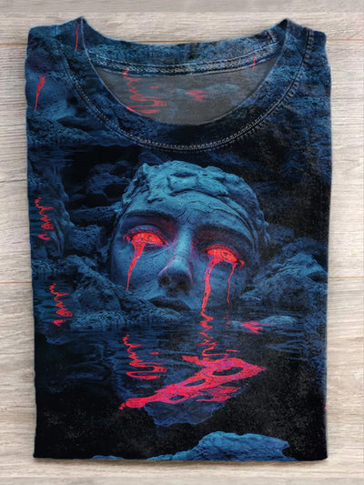 Fashionable Retro Fantasy Art Print Casual T-Shirt