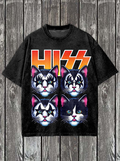 Fashion Graffiti Illustration Art Print Casual Short Sleeve T-Shirt