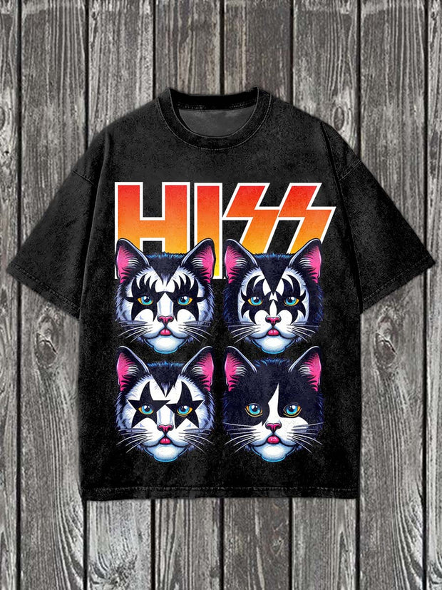 Fashion Graffiti Illustration Art Print Casual Short Sleeve T-Shirt
