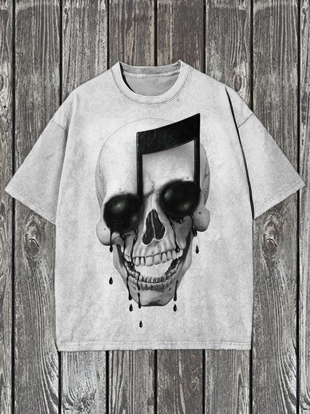 Fashion Graffiti Illustration Art Print Casual Short Sleeve T-Shirt