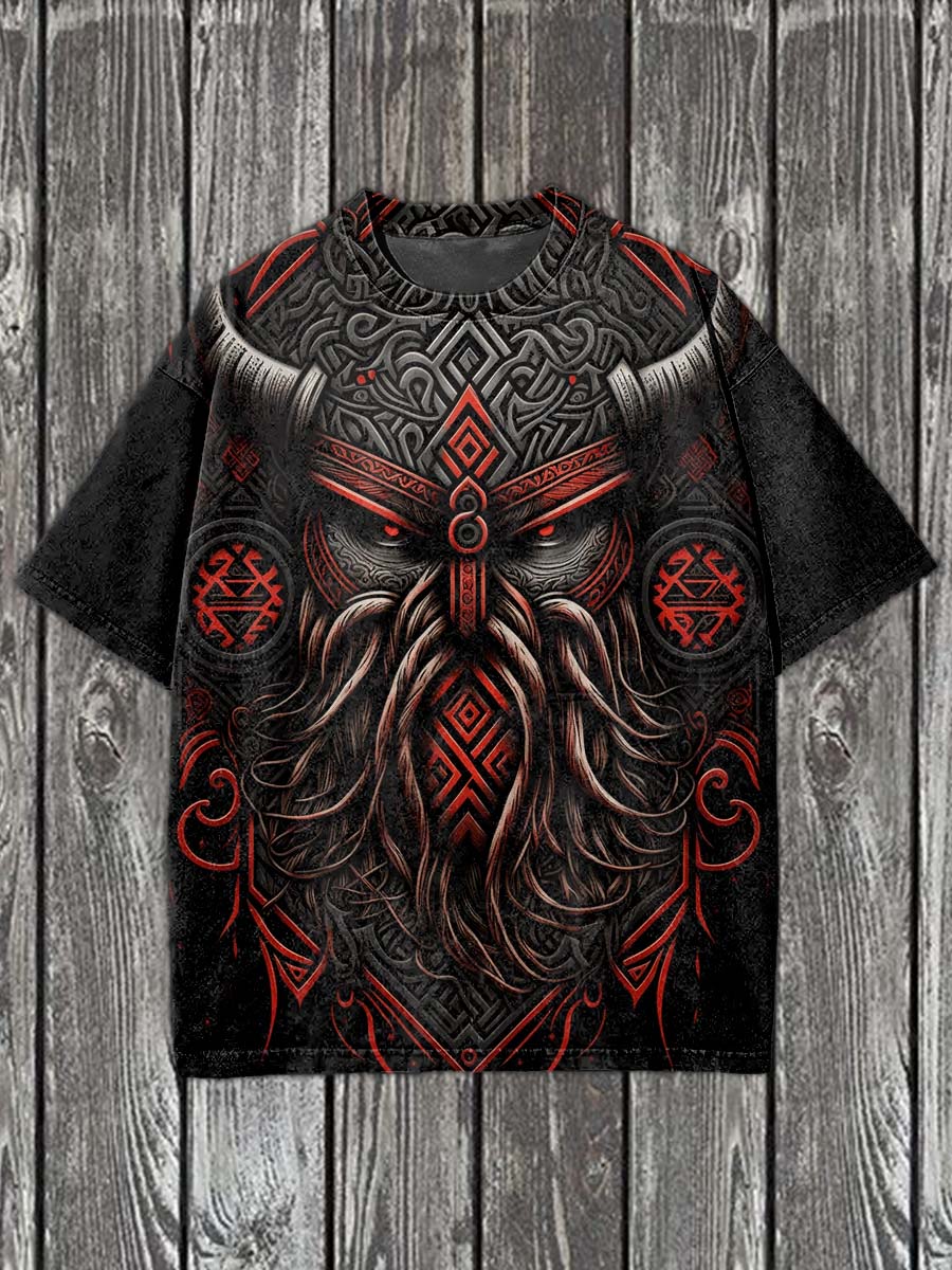 Fashion Graffiti Illustration Art Print Casual Short Sleeve T-Shirt