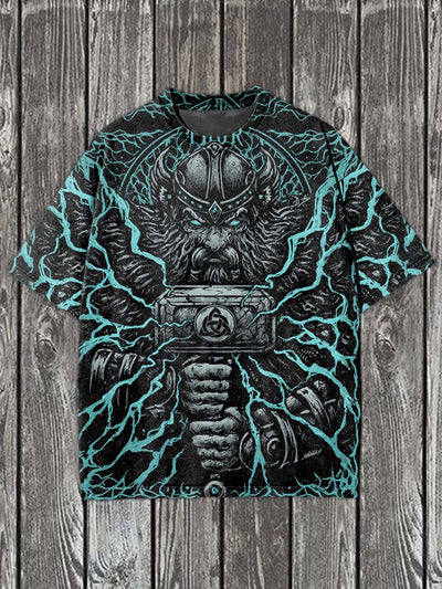 Fashion Graffiti Illustration Art Print Casual Short Sleeve T-Shirt