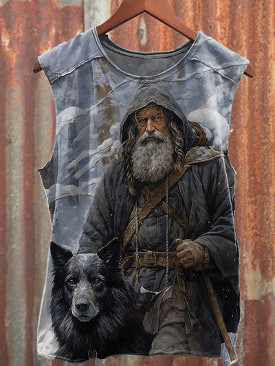 Men's Casual viking Printed Tank Top