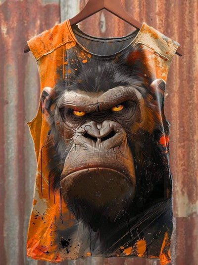 Men's Casual Orangutan Printed Tank Top