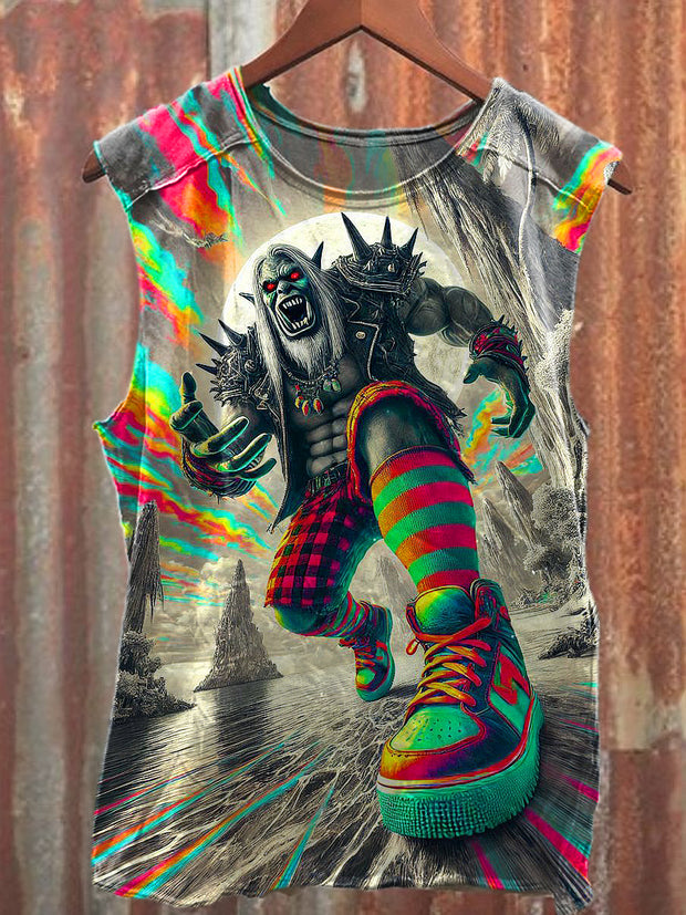 Men's Casual Colored Printed Tank Top