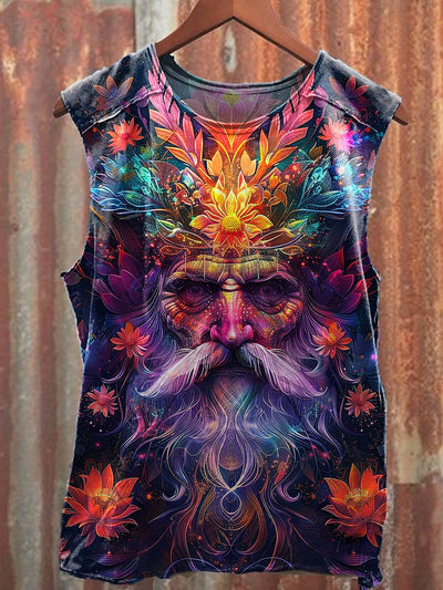 Men's Casual Colored Printed Tank Top