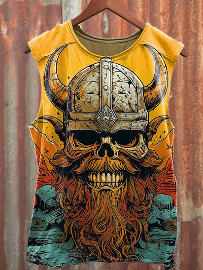 Men's Casual Viking Printed Tank Top