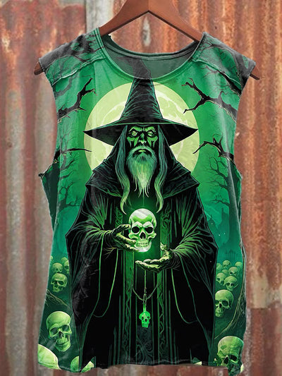 Men's Casual Wizard Printed Tank Top