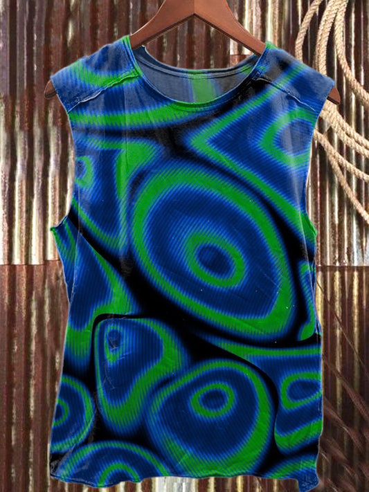 Retro Fashion Graffiti Illustration Art Print Cotton Tank Top