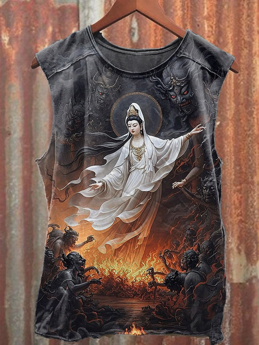 Men's Casual Religion Printed Tank Top