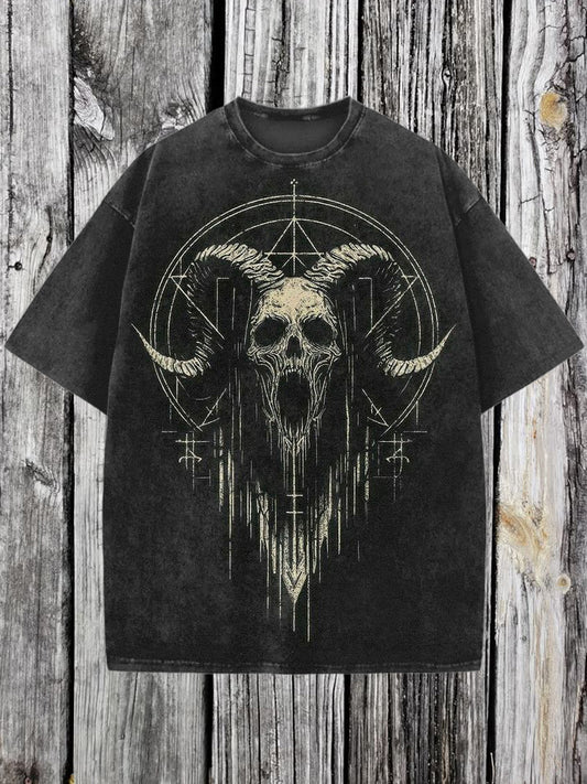 Religion Printed Vintage Fashion Loose Short Sleeve  T-Shirt