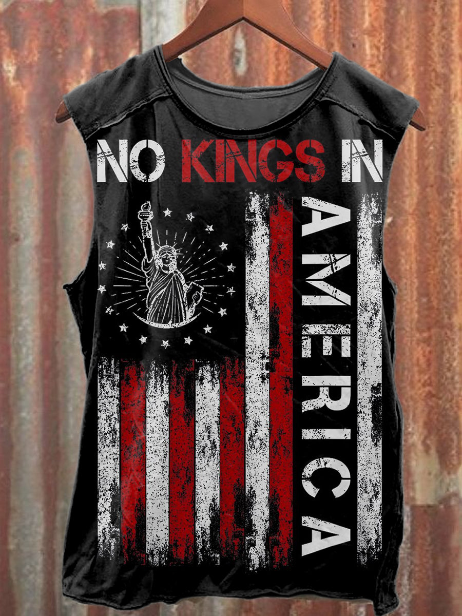 Vintage Illustrated Art Print Casual Tank Top
