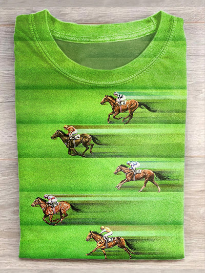 Vintage Kentucky Derby Art Print Casual T-Shirt