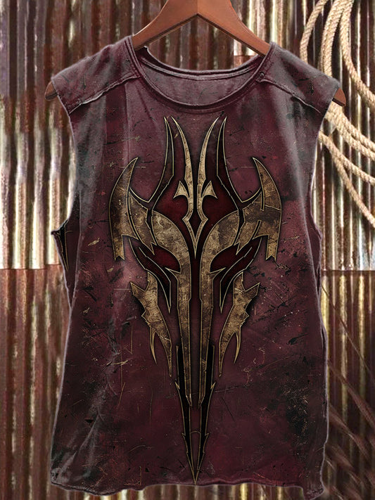 Fashionable Graffiti Art Print Casual Cotton Tank Top