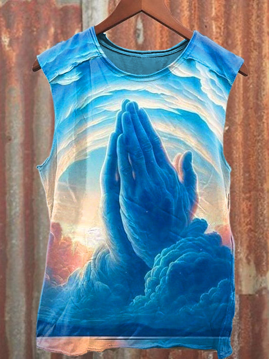 Men's Casual Religion Printed Tank Top