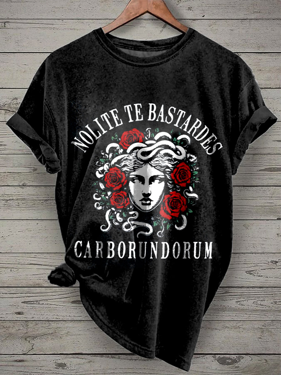 Retro Art Print Casual T-shirt