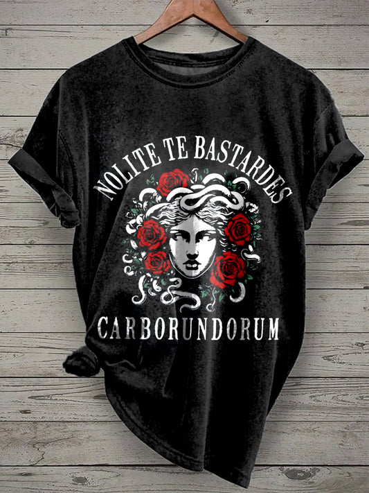 Retro Art Print Casual T-shirt
