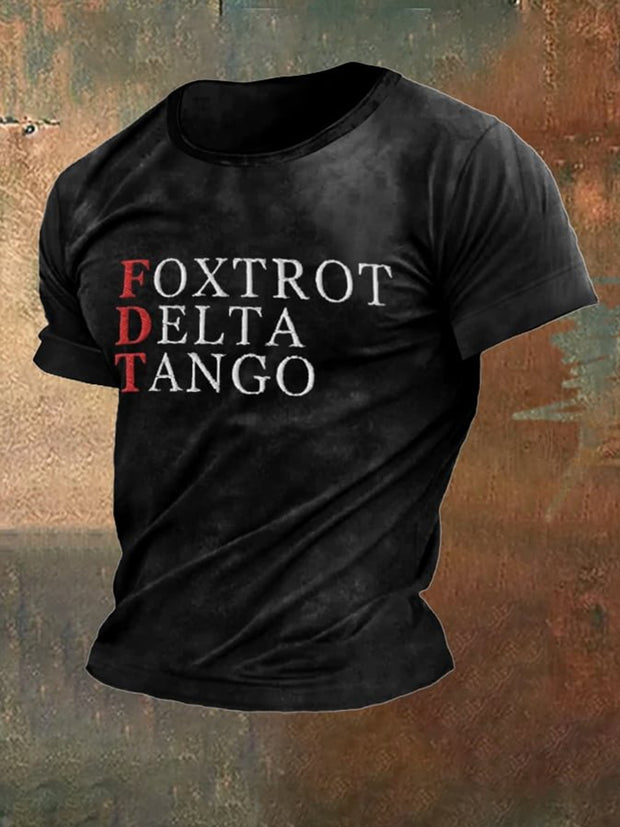 Men's Foxtrot Delta Tango Print T-shirt