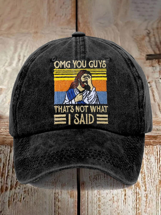 Vintage Jesus Print Casual Baseball Cap
