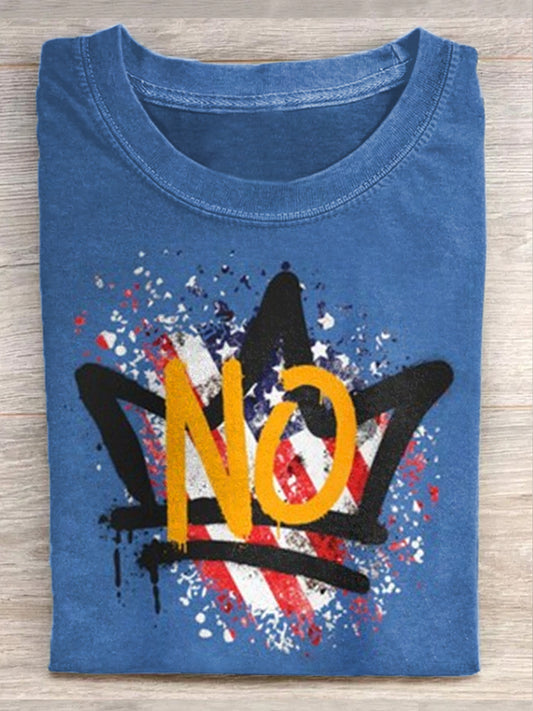 Retro Fashion Graffiti Illustration Print Casual T-Shirt