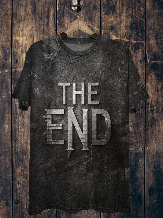 Letter Printed Vintage Fashion Loose Short Sleeve T-Shirt