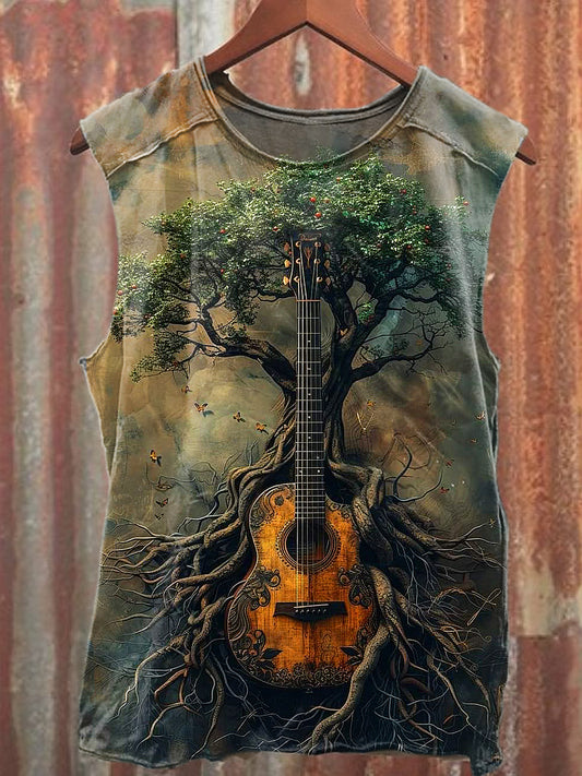 Men's Casual Tree of Life Printed Tank Top