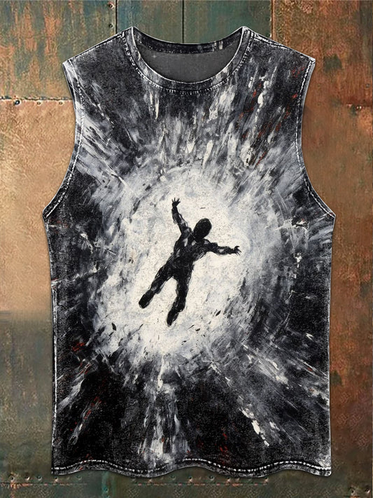 Vintage Dark Abyss Art Print Casual Tank Top