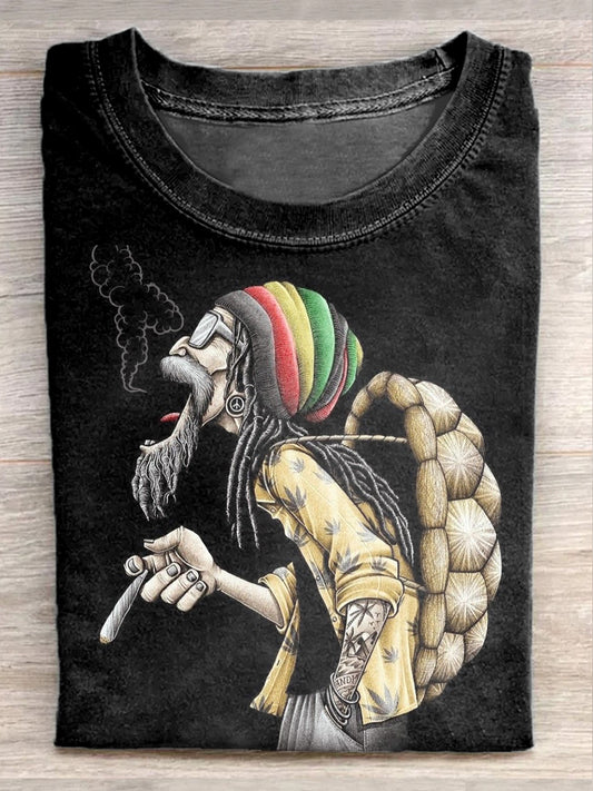Retro Gorgeous Illustration Art Print Casual T-Shirt