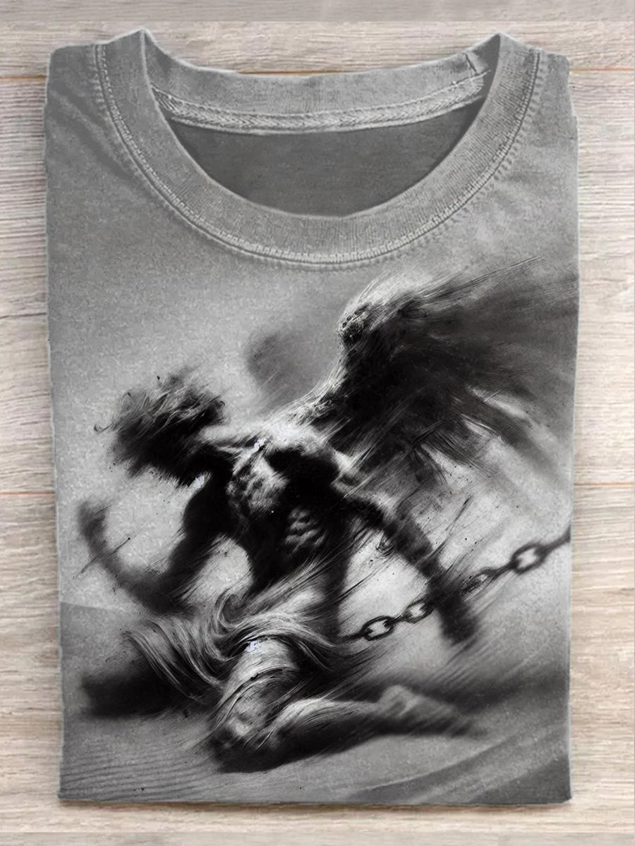 Retro Shackles Art Print Casual T-Shirt