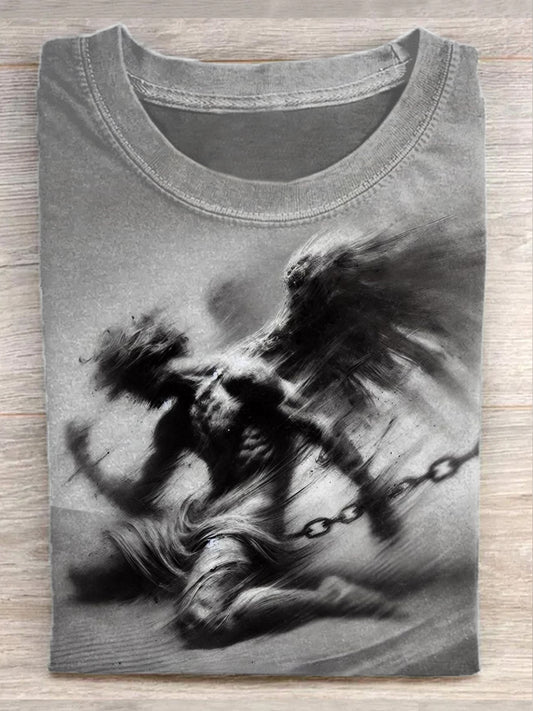 Retro Shackles Art Print Casual T-Shirt