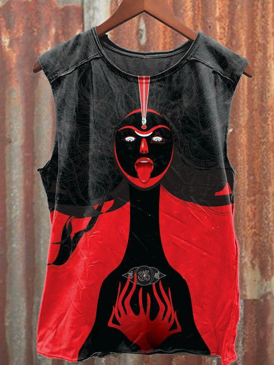 Fashion Illustration Art Print Cotton Tank Top