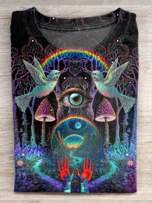 Fashion Illustration Art Print Cotton T-Shirt