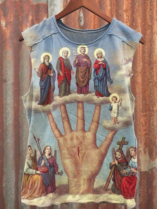 Men's Casual Religion Printed Tank Top