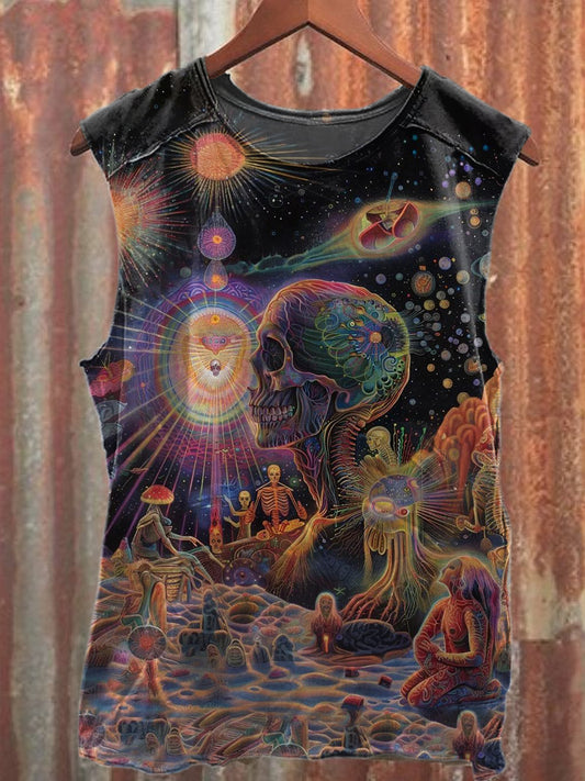 Fantasy World Graffiti Art Print Casual Tank Top