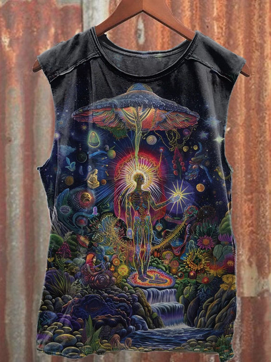 Fantasy World Graffiti Art Print Casual Tank Top
