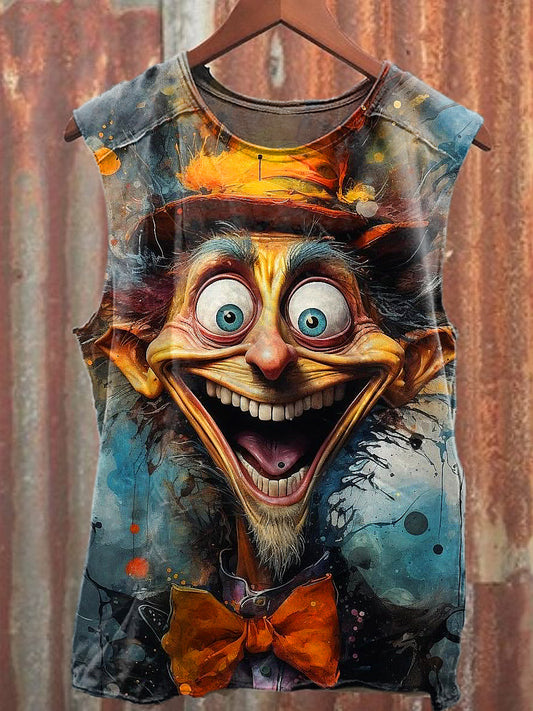 Men's Casual Elderly Printed Tank Top