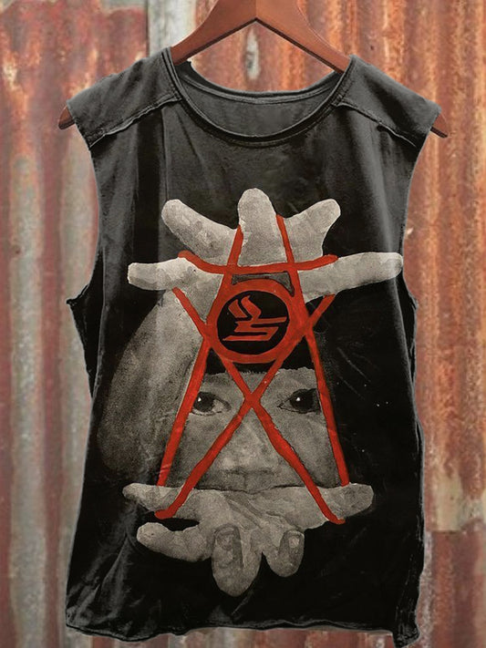 Vintage Graffiti Art Print Casual Tank Top