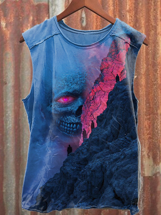 Vintage Graffiti Illustration Art Print Casual Tank Top