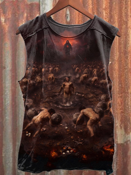 Vintage Dungeon Drifter Art Print Cotton Tank Top