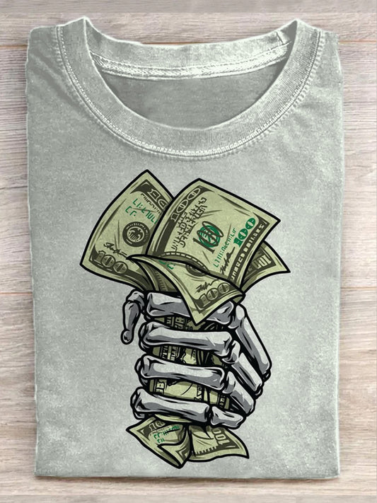 Retro Illustration Art Print Casual T-Shirt